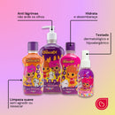 Kit Kids Chocolix Shampoo + Condicionador + Sabonete Líq. + Colônia + Gelatina Morango Omega Kids