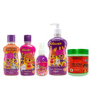 Kit Kids Chocolix Shampoo + Condicionador + Sabonete Líq. + Colônia + Gelatina Morango Omega Kids