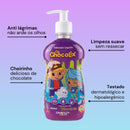 Kit 6 Sabonete Líquido Chocolate Chocolix 400ml Omega Kids